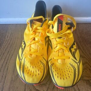 Saucony Yellow and Black Women's track cleats
